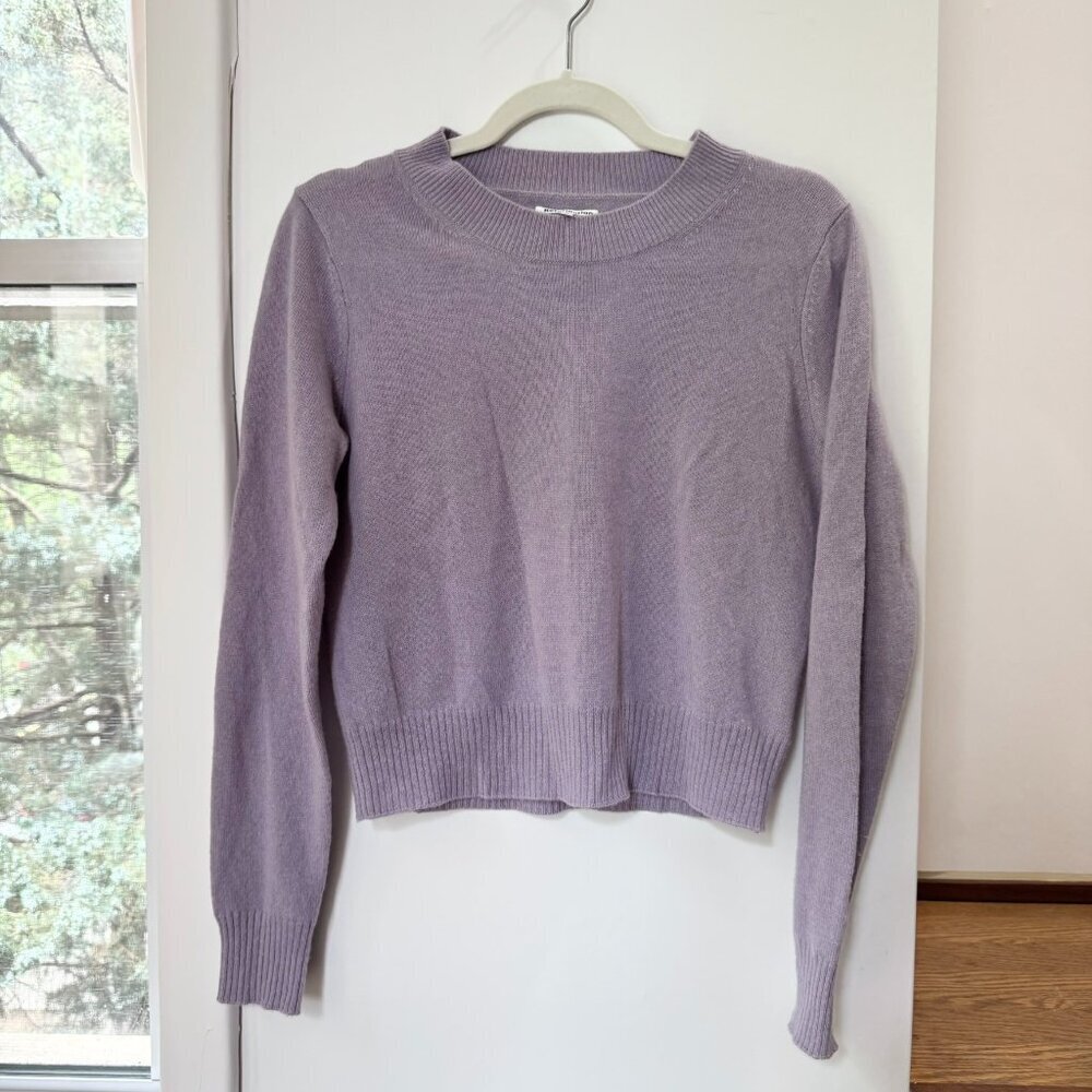 Reformation Dana Cashmere Crew Sweater Purple Small - Picture 4 of 13